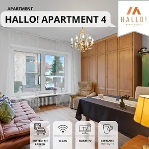 Tolle Zweiraum-ferienwohnung In Bester Lage L Innenstadtnähe L 1 Minute Zum Bahnhof L Tv L Free-wlan L Willkommen Im Hallo!-apartment 4 Apartment