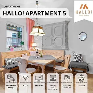 Sehr Große Ferienwohnung In Bester Lage Mit Großer Sonnenterrasse L Innenstadtnähe L 1 Minute Zum Bahnhof L Große Küche L Tv L Extra-wc L Free-wlan L Willkommen Im Hallo!-apartment 5 Apartment